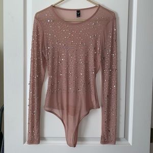 Rhinestone body suit